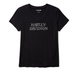Willie G Skull Bling V-Ausschnitt - Harley Schwarz