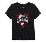 Harley-Davidson Damenshirt "Bling Roses"