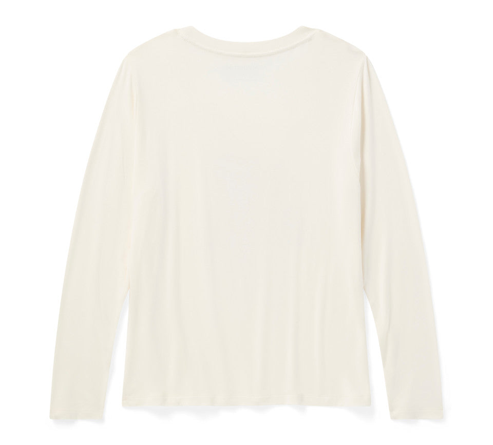 Harley-Davidson Damen Longesleeve "I Love Harley" cremeweiß