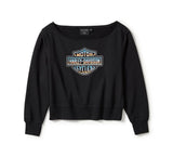 Harley-Davidson Damen Off Shoulder Pullover "Chrome Evo"