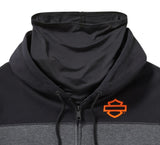 Harley-Davidson Zip Hoodie H-D Tech Gaiter schwarz/grau