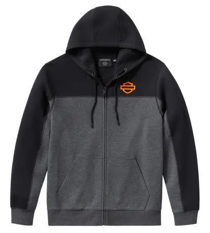 Harley-Davidson Zip Hoodie H-D Tech Gaiter schwarz/grau