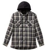 Harley-Davidson Hemd mit Kapuze Karo grau