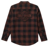 Harley-Davidson Flannel Shirt Bar & Shield Buffalo Check braun/schwarz
