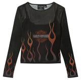 Harley-Davidson Damen Meshtop "Flames for Days"