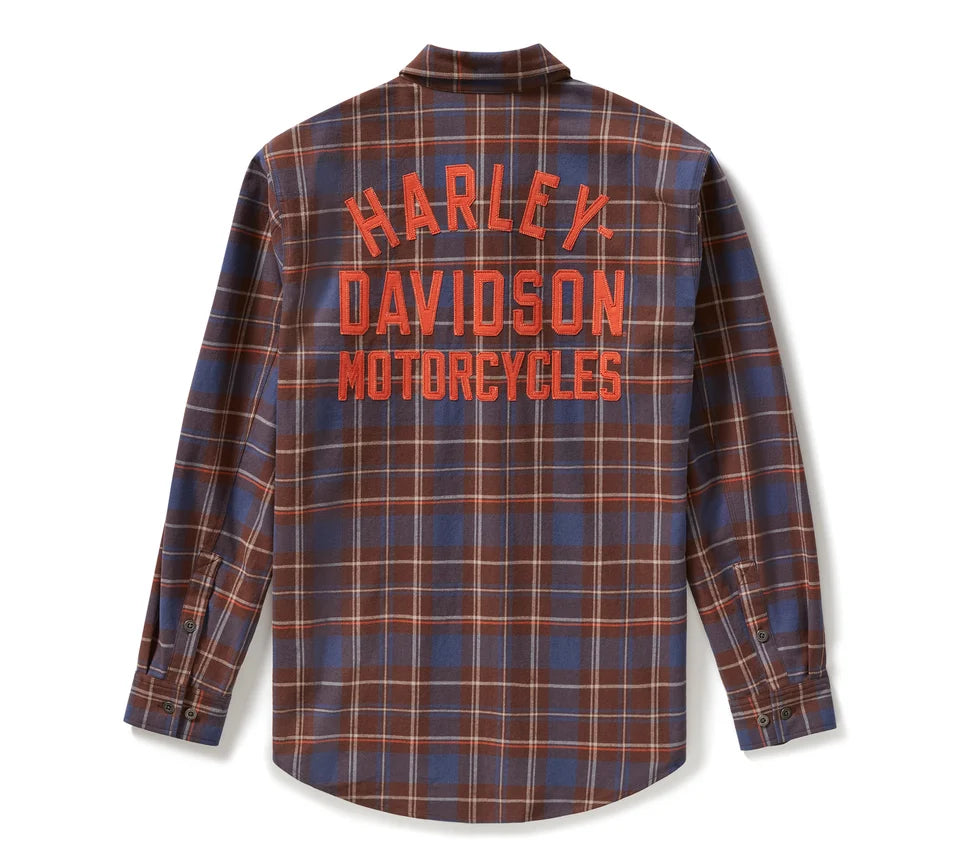 Harley-Davidson "Racer Font Yarn Dyed Plaid Shirt"
