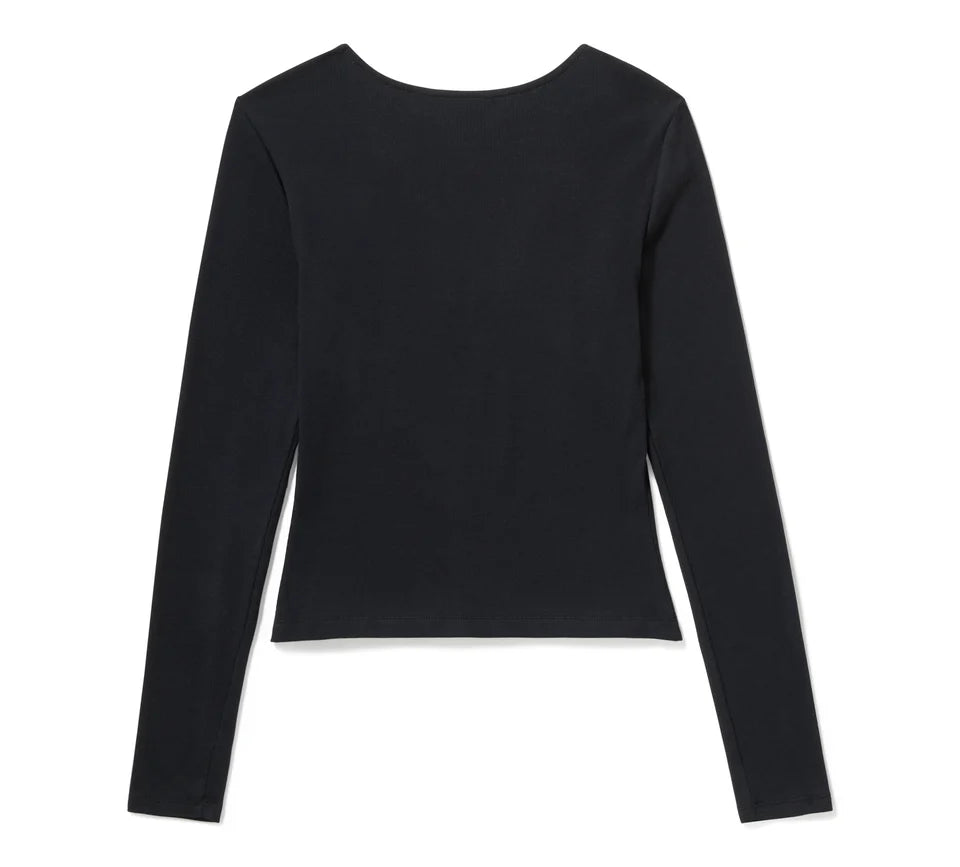 Harley-Davidson Longsleeve Women "Lace up" Black