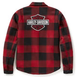 Harley-Davidson Damen Hemdjacke "Buffalo" Check rot/schwarz