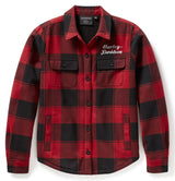 Harley-Davidson Damen Hemdjacke "Buffalo" Check rot/schwarz