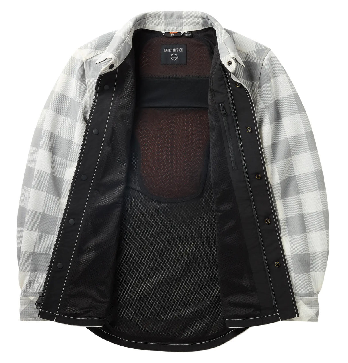 Harley-Davidson Motorrad-Hemdjacke Operative Mesh grau/off-white