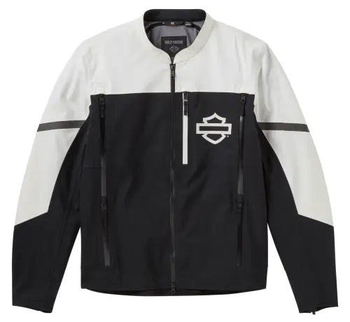 Harley-Davidson Motorradjacke Odyssey wasserdicht schwarz/off-white