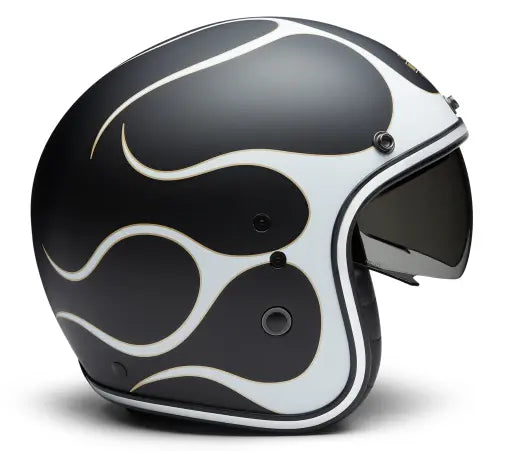 Harley-Davidson Jethelm Flames X14 schwarz matt