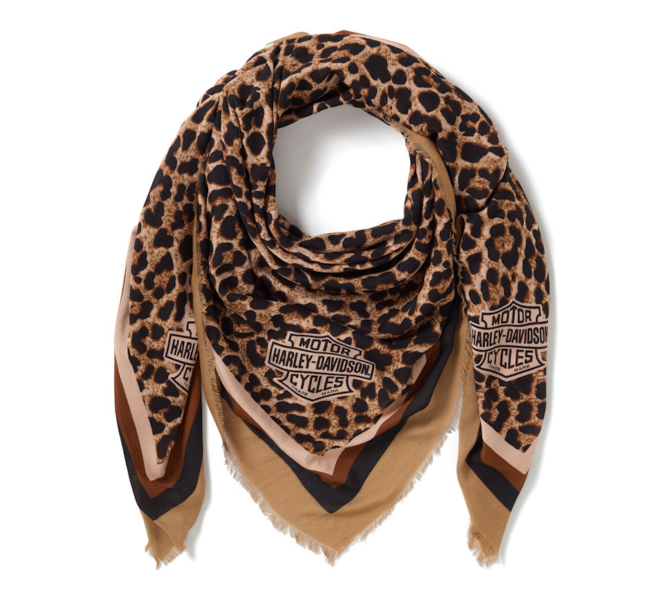 H-D American Classic Leopard Shawl für Damen