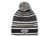 Harley-Davidson Stripe Pom Beanie – schwarz