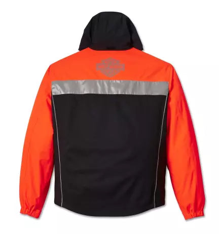 HARLEY-DAVIDSON ® Regenjacke "Full Speed II schwarz/orange" Men