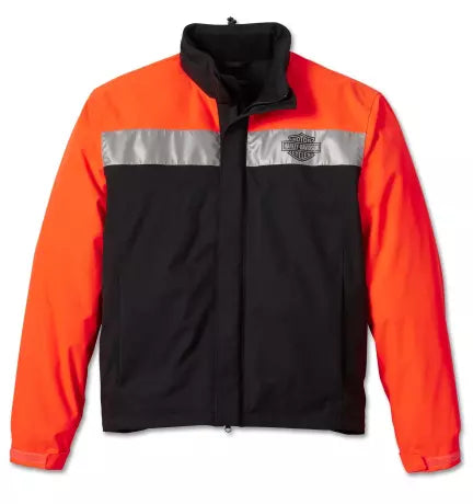HARLEY-DAVIDSON ® Regenjacke "Full Speed II schwarz/orange" Men