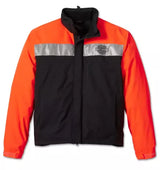 HARLEY-DAVIDSON ® Regenjacke "Full Speed II schwarz/orange" Men