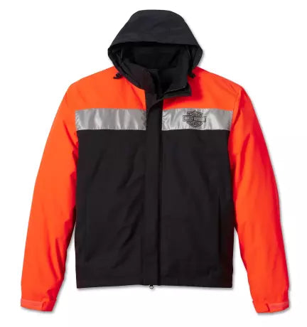 HARLEY-DAVIDSON ® Regenjacke "Full Speed II schwarz/orange" Men
