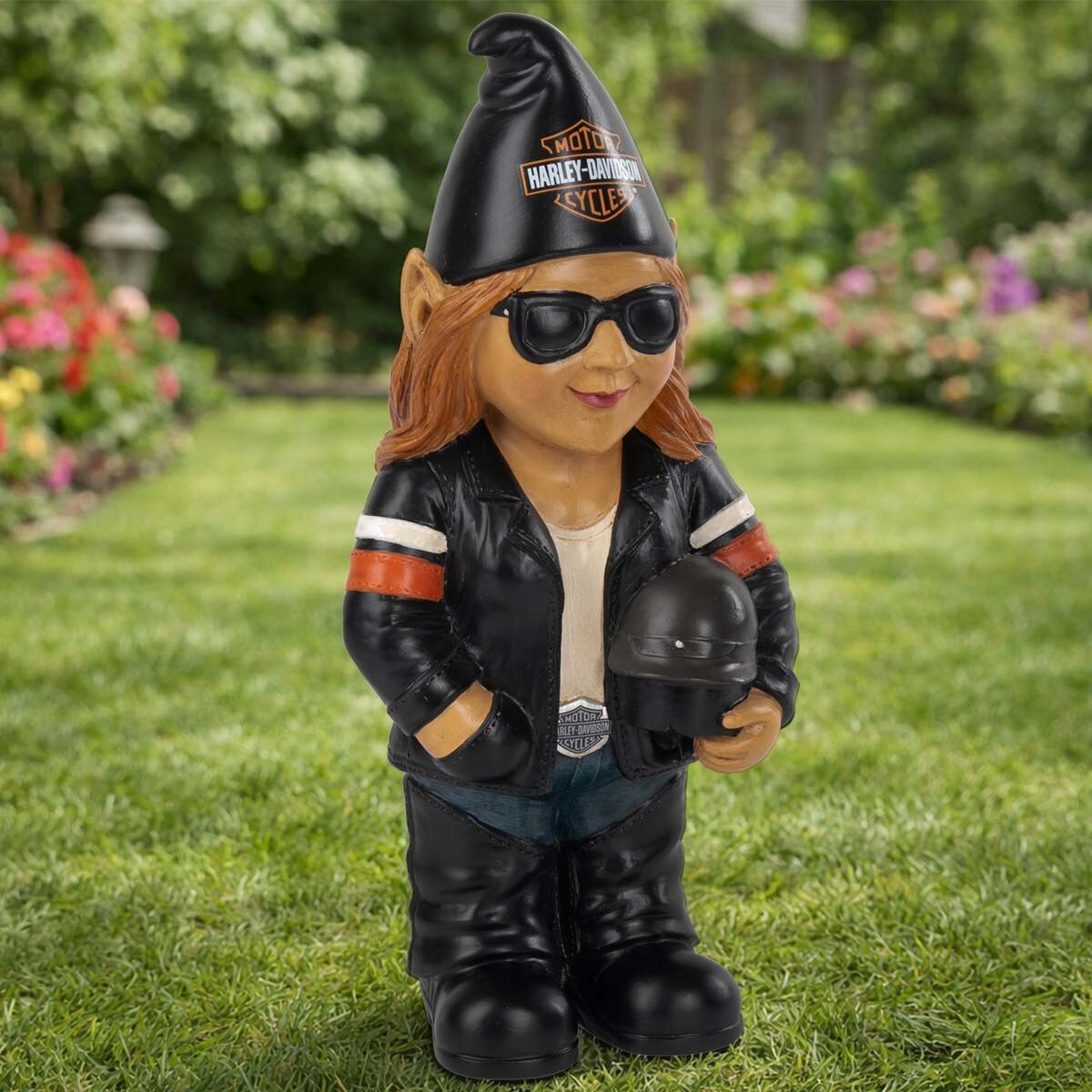 Harley-Davidson Lady Biker Gnome