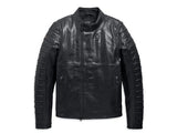 Harley-Davidson Ozello Perforierte Slim Fit Lederjacke, Schwarz