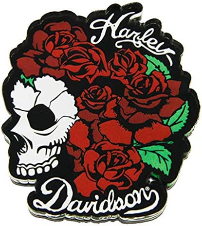 Harley-Davidson Magnet Rose Skull