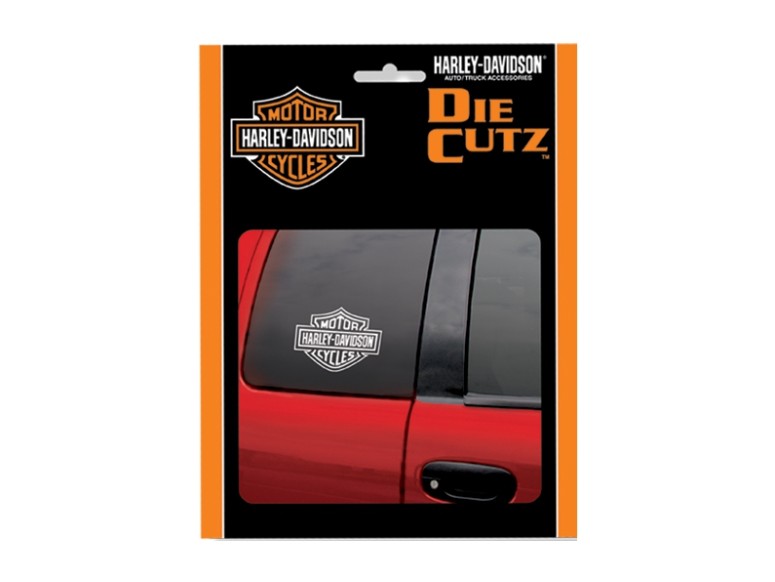 White Bar&Shield Die Cutz Decal