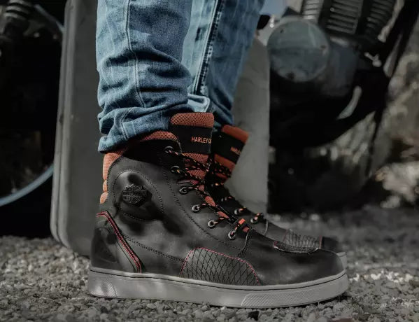 HARLEY-DAVIDSON ® Riding Sneaker "Holtman CE" schwarz/orange Men
