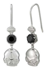 Harley-Davidson® Damen-Ohrhänger Sterlingsilber "Skull&Stone"