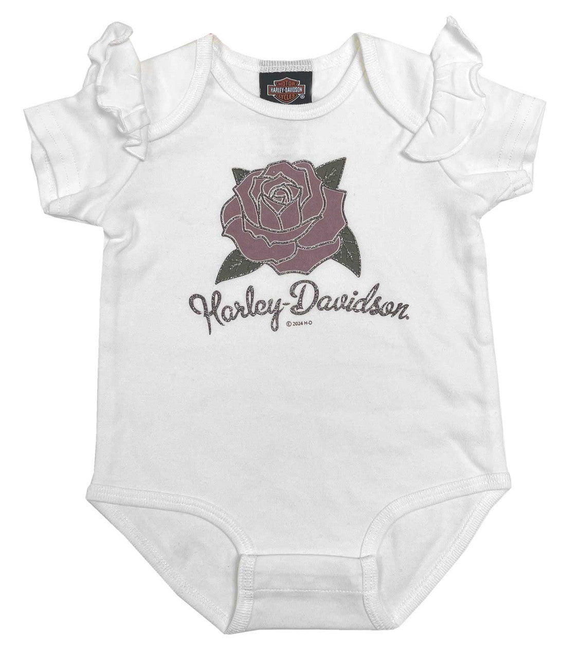 HarleyDavidson Girls Ruffle Creeper Off white